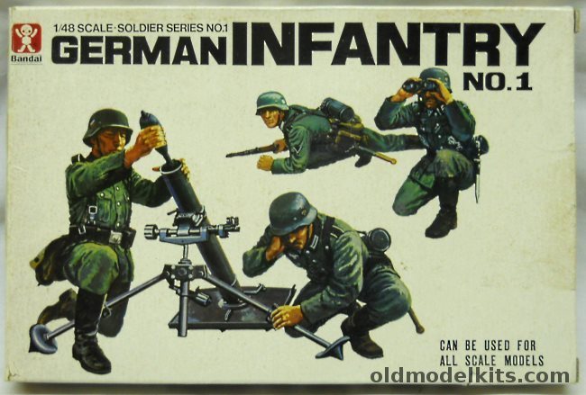 Bandai 1/48 German Infantry No.1, 8242-125 plastic model kit